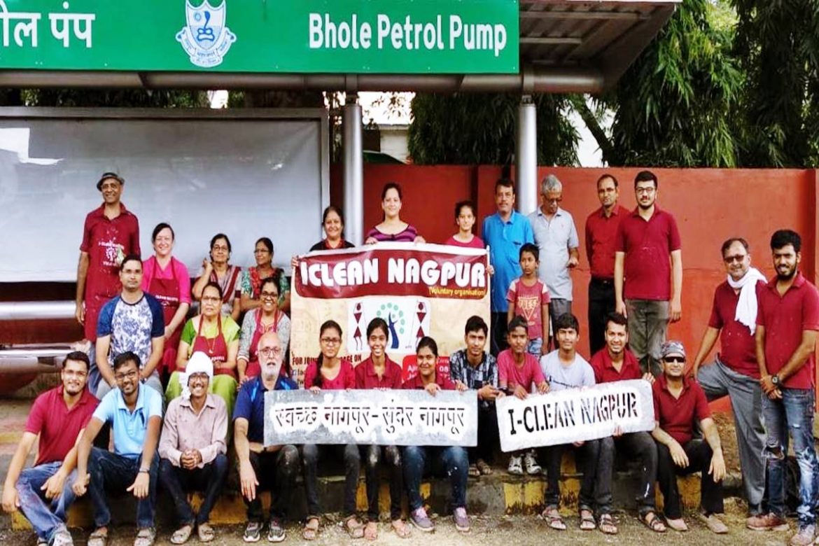 I-Clean Nagpur Beautifies Spot at Bhole Petrol Pump | City News Nagpur