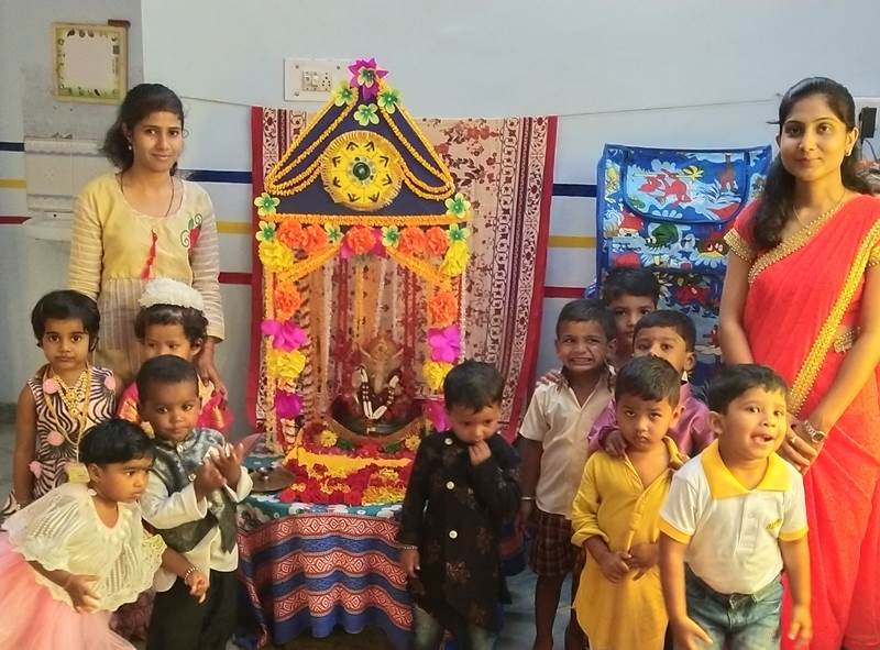 Ganesh Utsav celebrations at Time Kids Katol Road