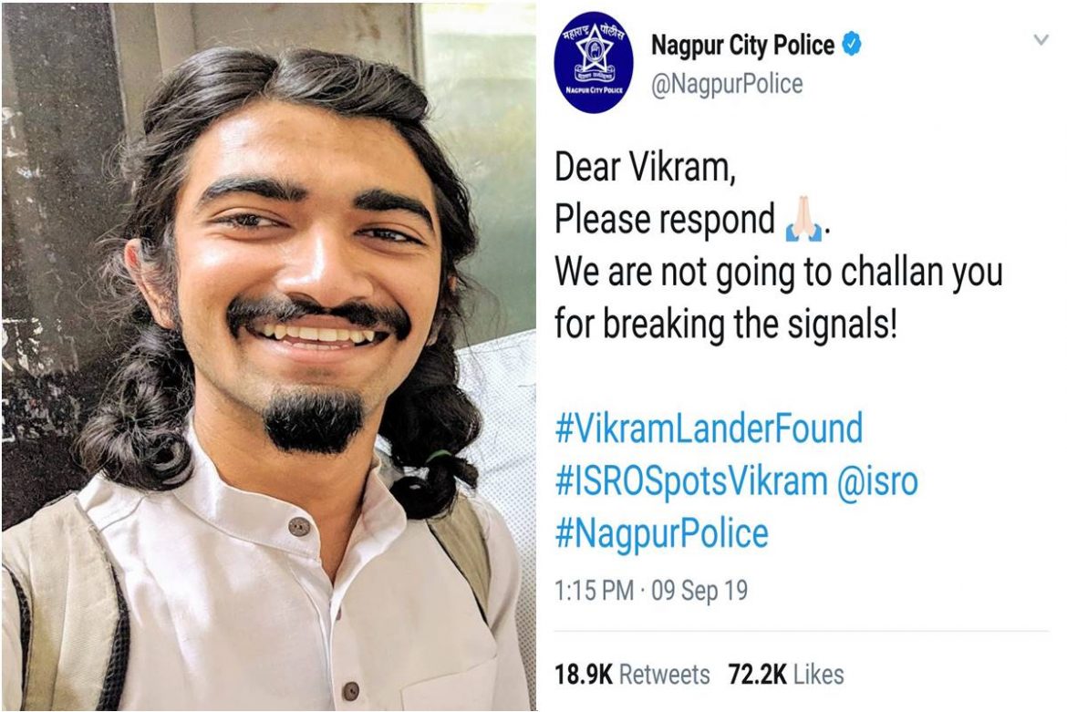 TahaUddin Behind the Famous Nagpur Police Tweet on Lander Vikram