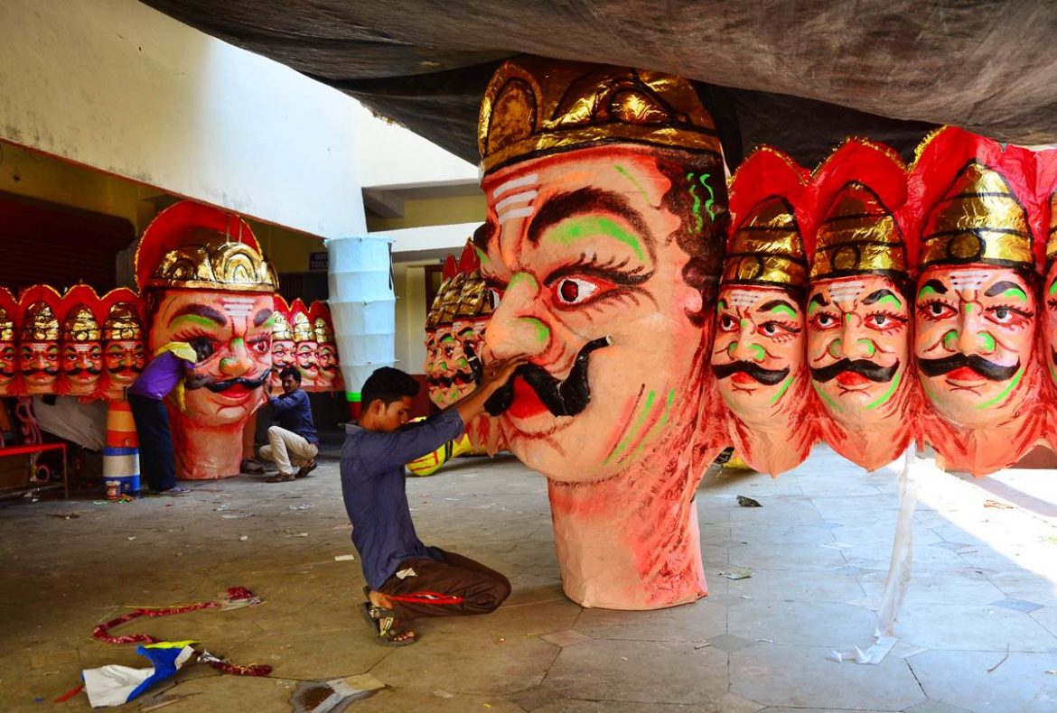 Vijayadashami Festival: Giant Effigies of Ravana Are Being Prepared