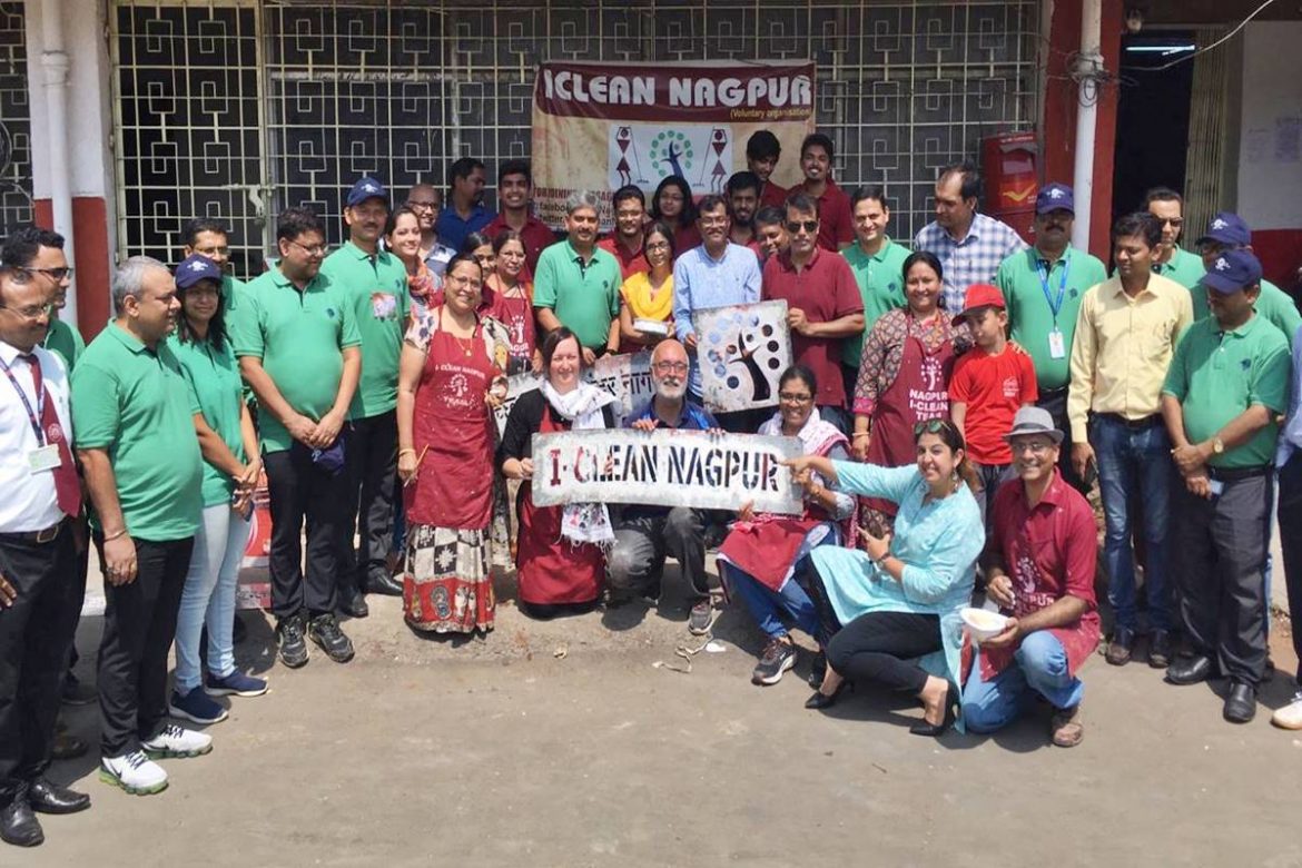I Clean Conducts Cleanliness Drive at Nagpur Railway Station