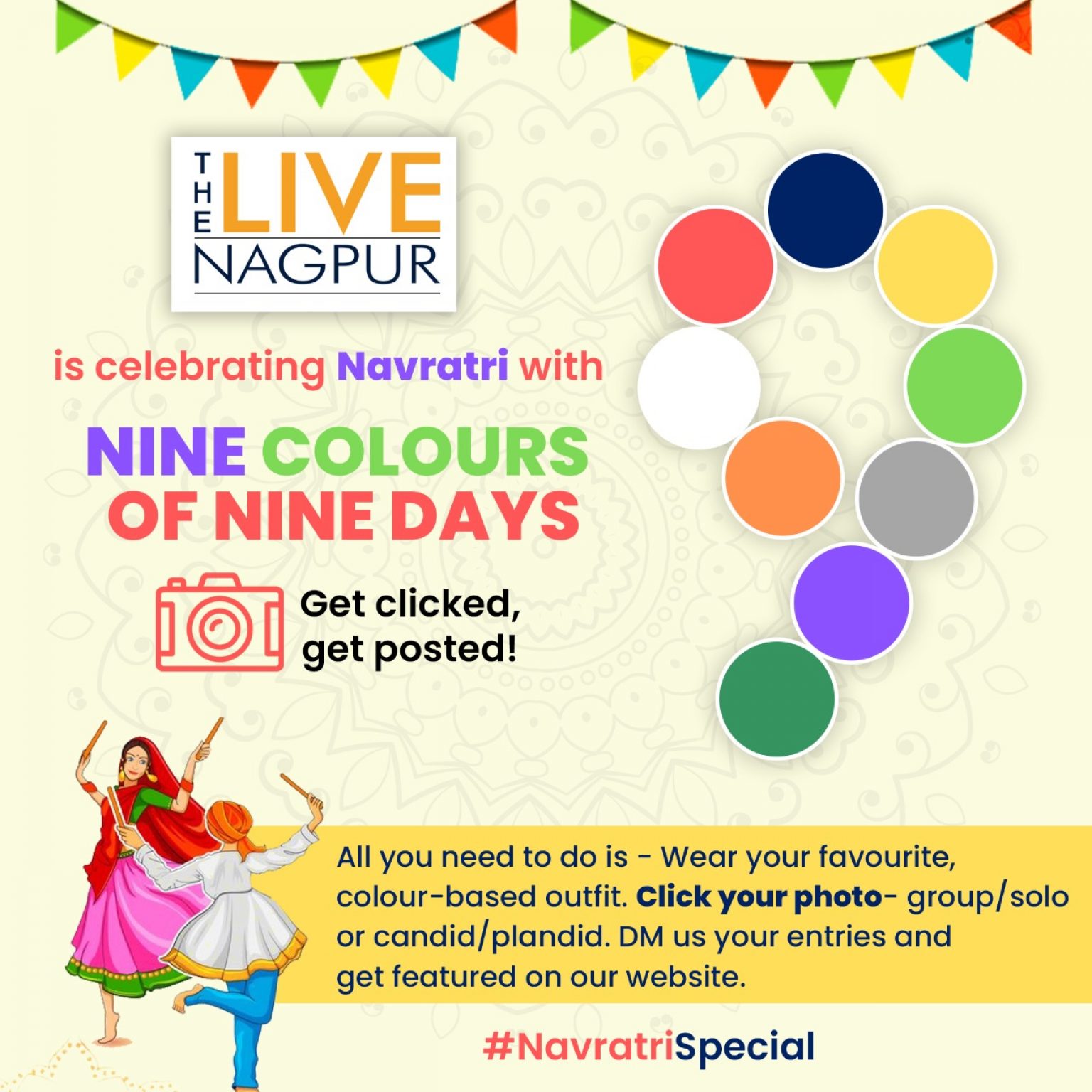 Celebrate Nine Colours of Navratri with The Live Nagpur Nagpur News