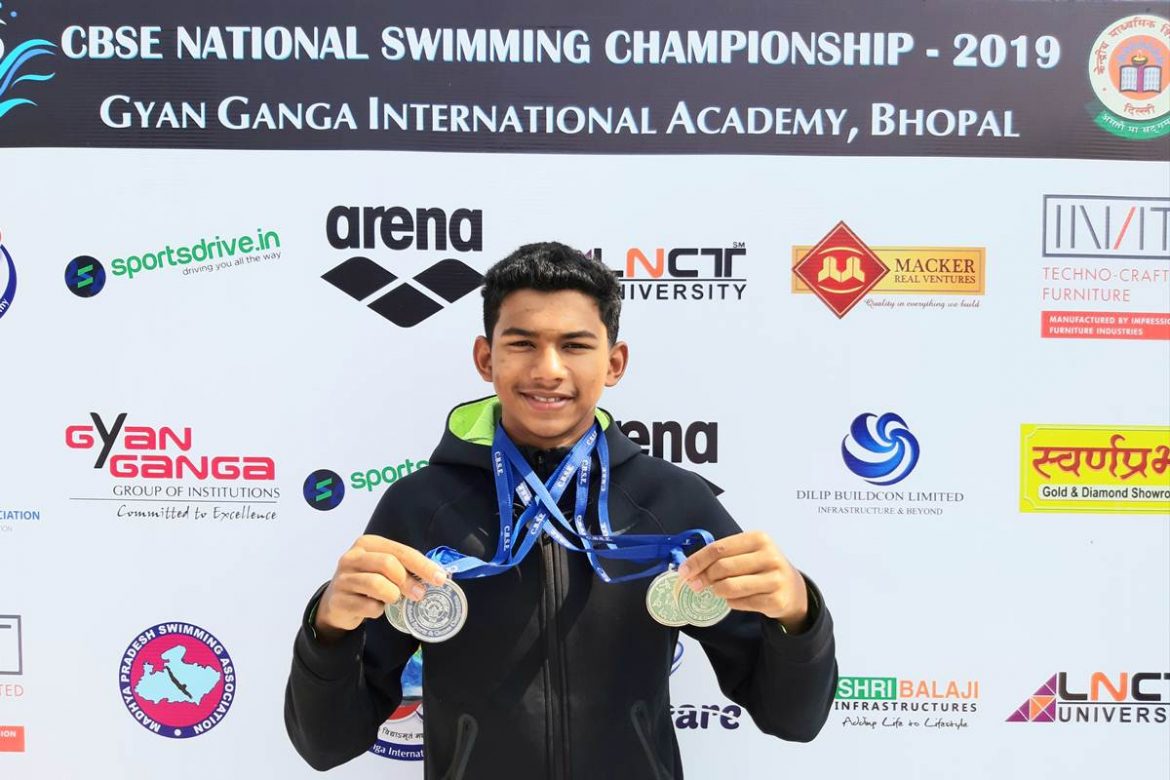 Yash bags four silver medals in CBSE national swimming The Live Nagpur