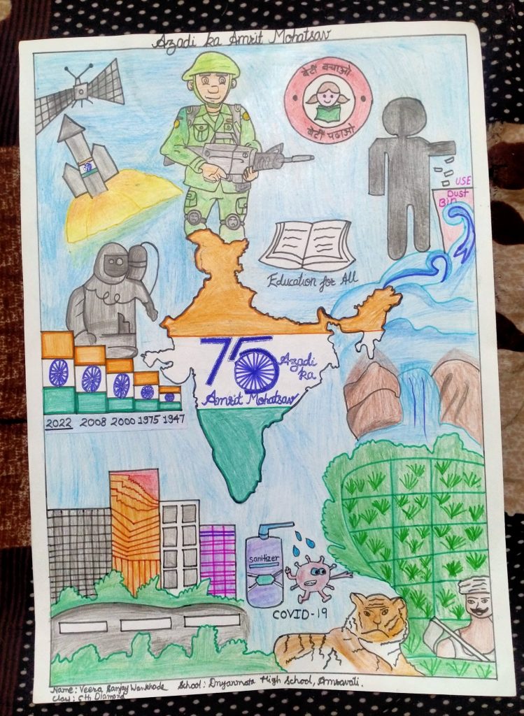Azadi Ka Amrit Mahotsav Easy Drawing | Instagram-saigonsouth.com.vn