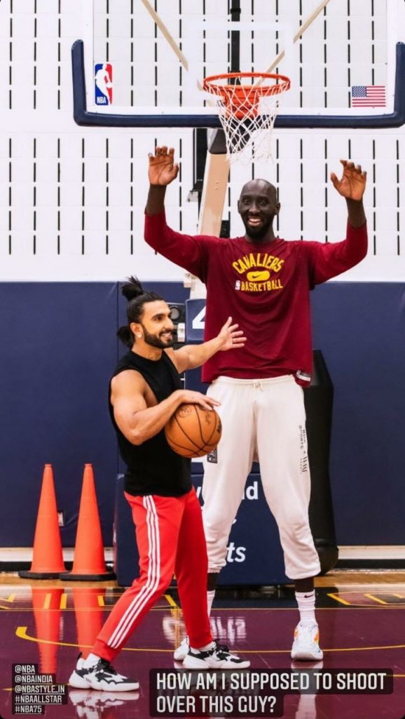 Ranveer Singh displays his favorite NBA jerseys