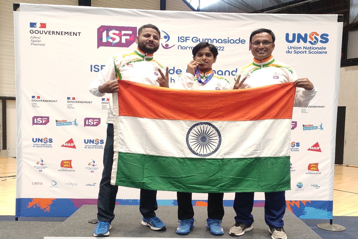 India won Gold in badminton in World School ISF championship at France